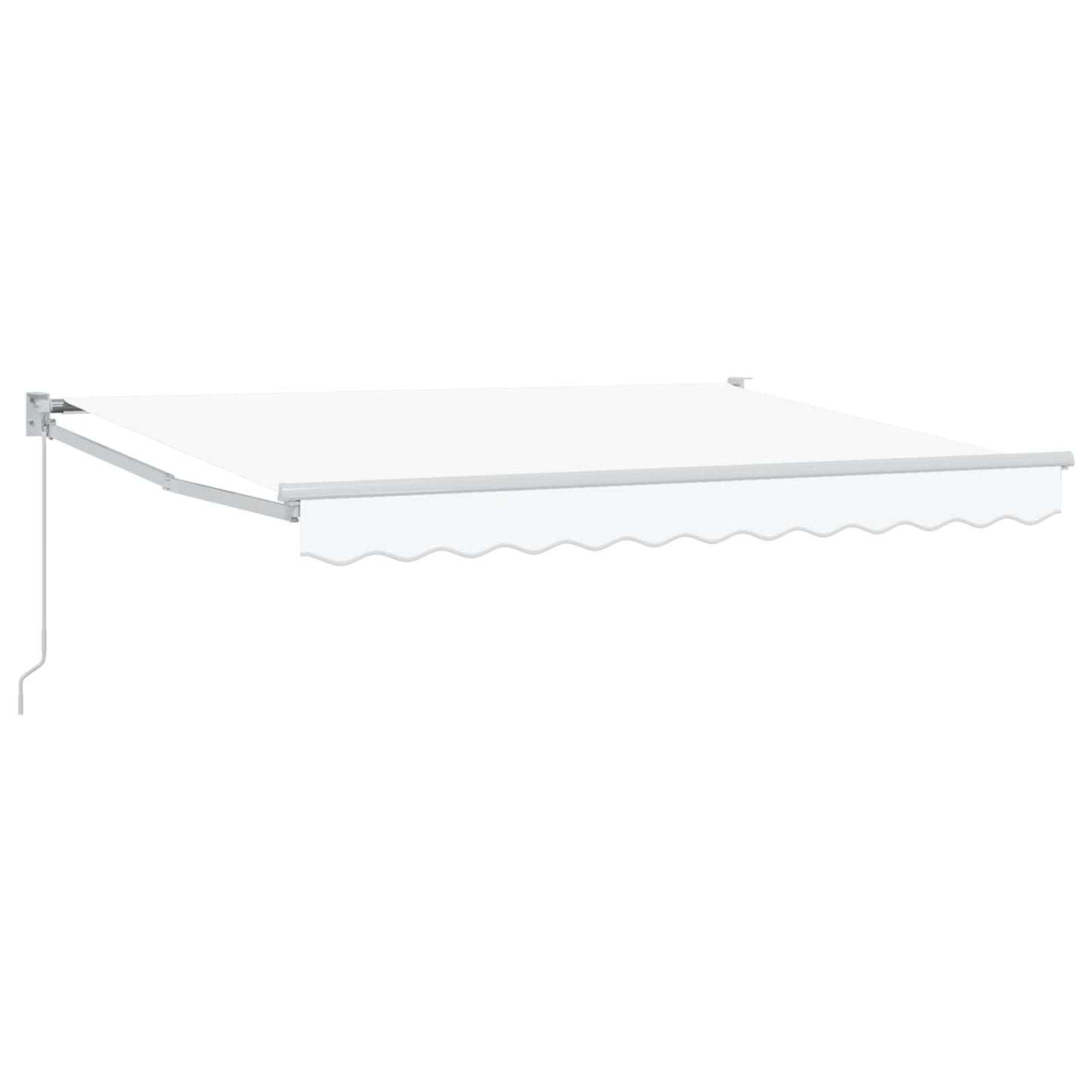 vidaXL Retractable Awning White 3.5 x 2 m 100% Polyester and Aluminium