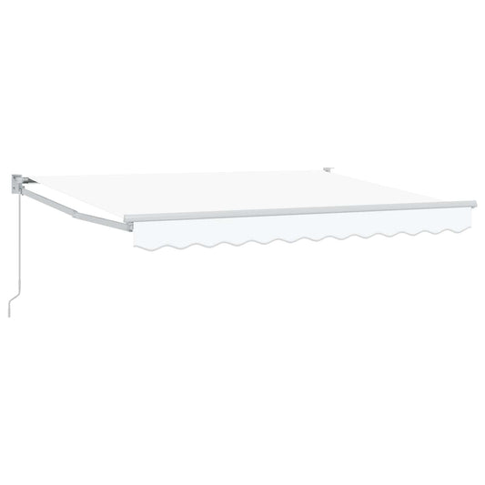 vidaXL Retractable Awning White 3.5 x 2 m 100% Polyester and Aluminium