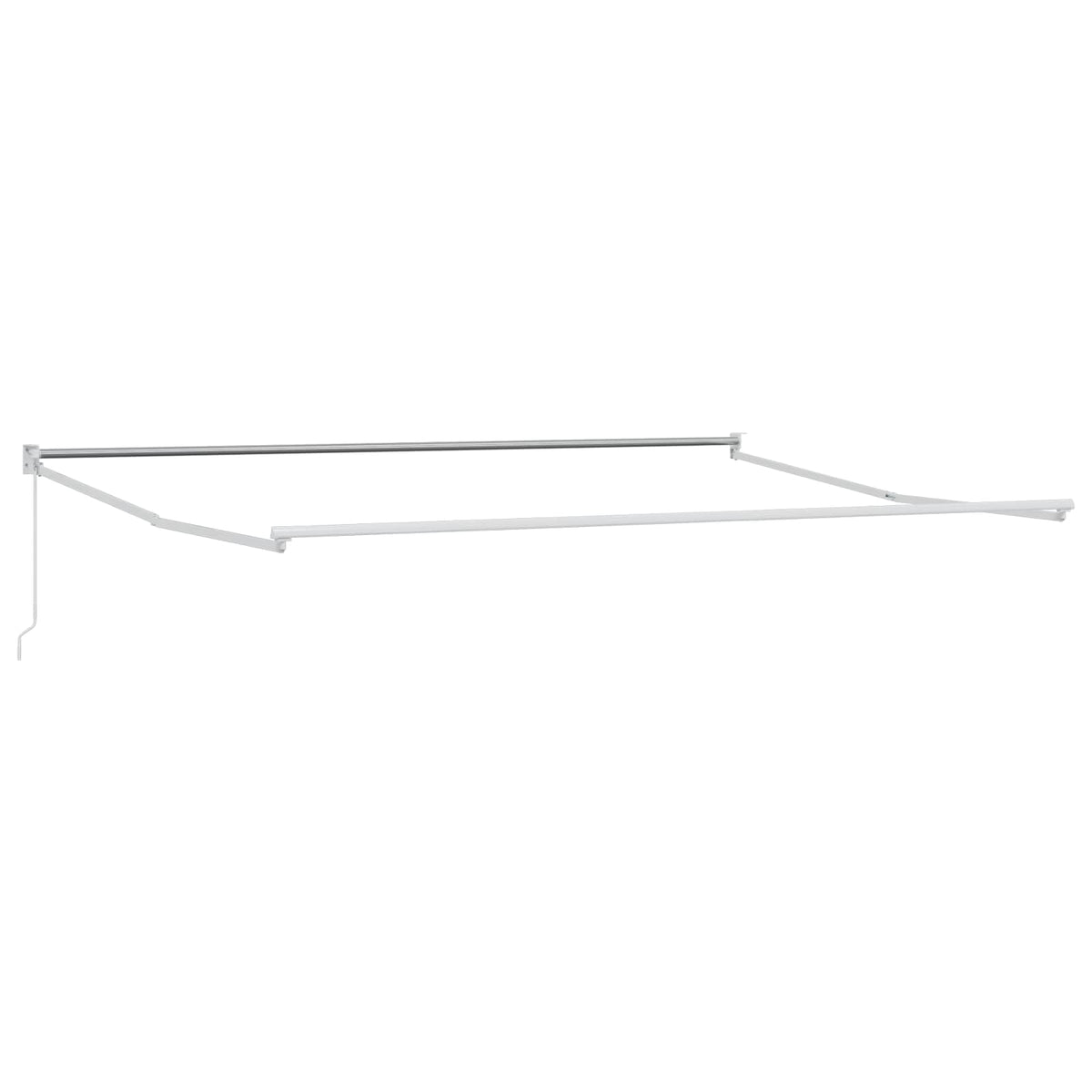 vidaXL Retractable Awning Yellow and white 4 x 2 m