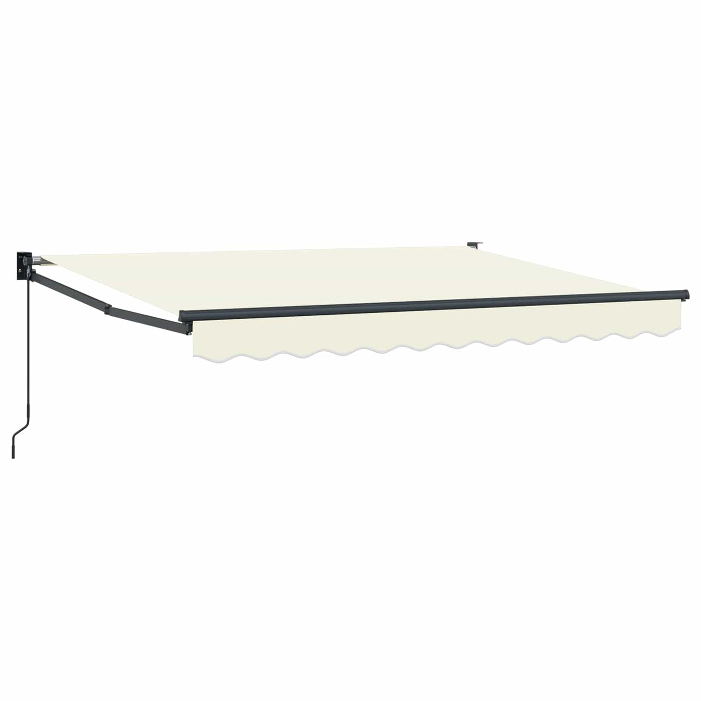vidaXL Retractable Awning Cream 2.5 x 2 m 100% Polyester and Aluminium