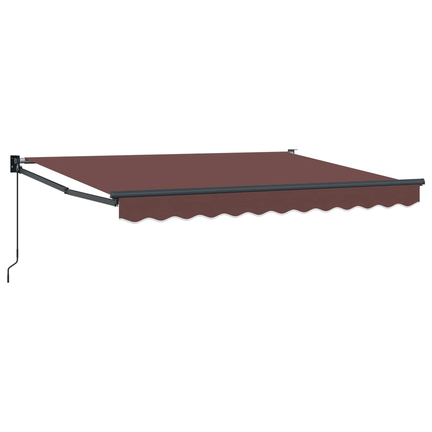 vidaXL Retractable Awning Brown 2.5 x 2 m 100% Polyester and Aluminium