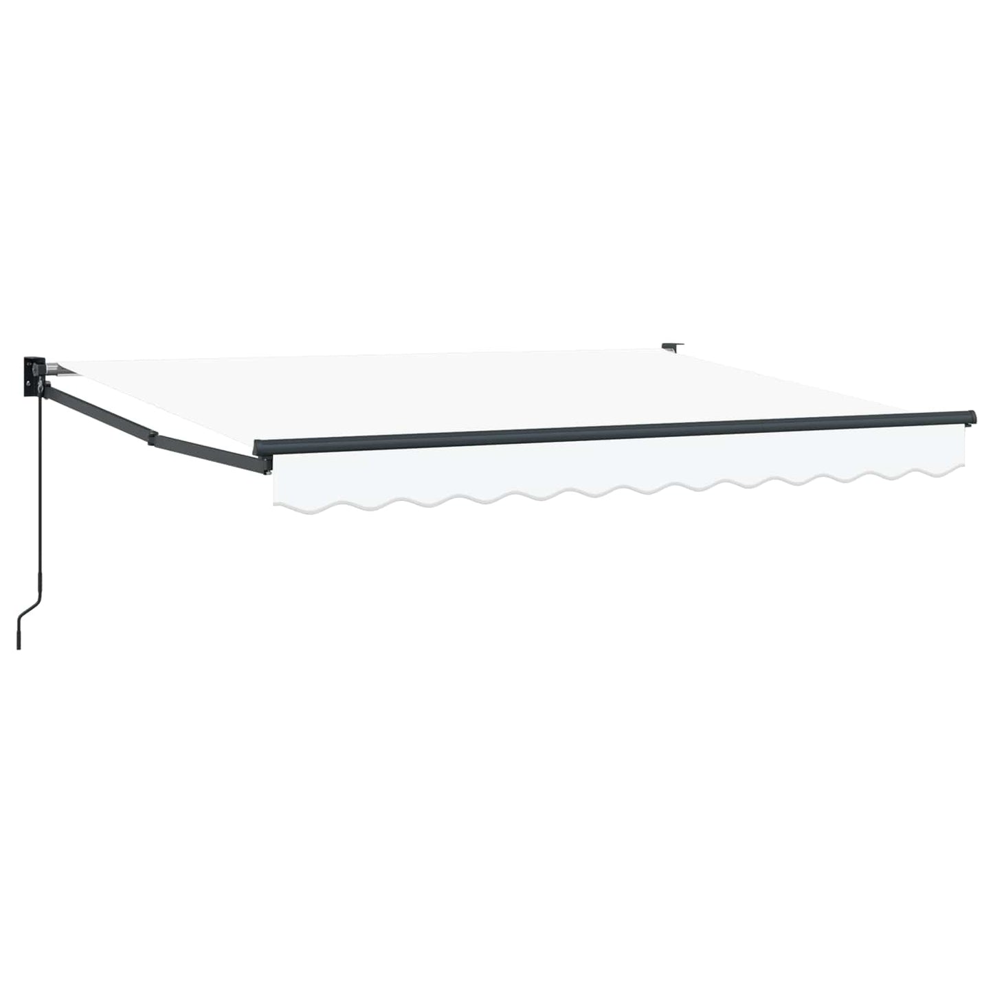 vidaXL Retractable Awning White 3 x 2 m 100% Polyester and Aluminium