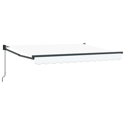 vidaXL Retractable Awning White 3 x 2 m 100% Polyester and Aluminium