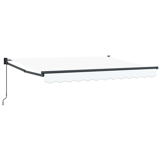 vidaXL Retractable Awning White 3 x 2 m 100% Polyester and Aluminium
