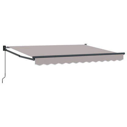 vidaXL Retractable Awning Light Grey 3.5 x 2 m