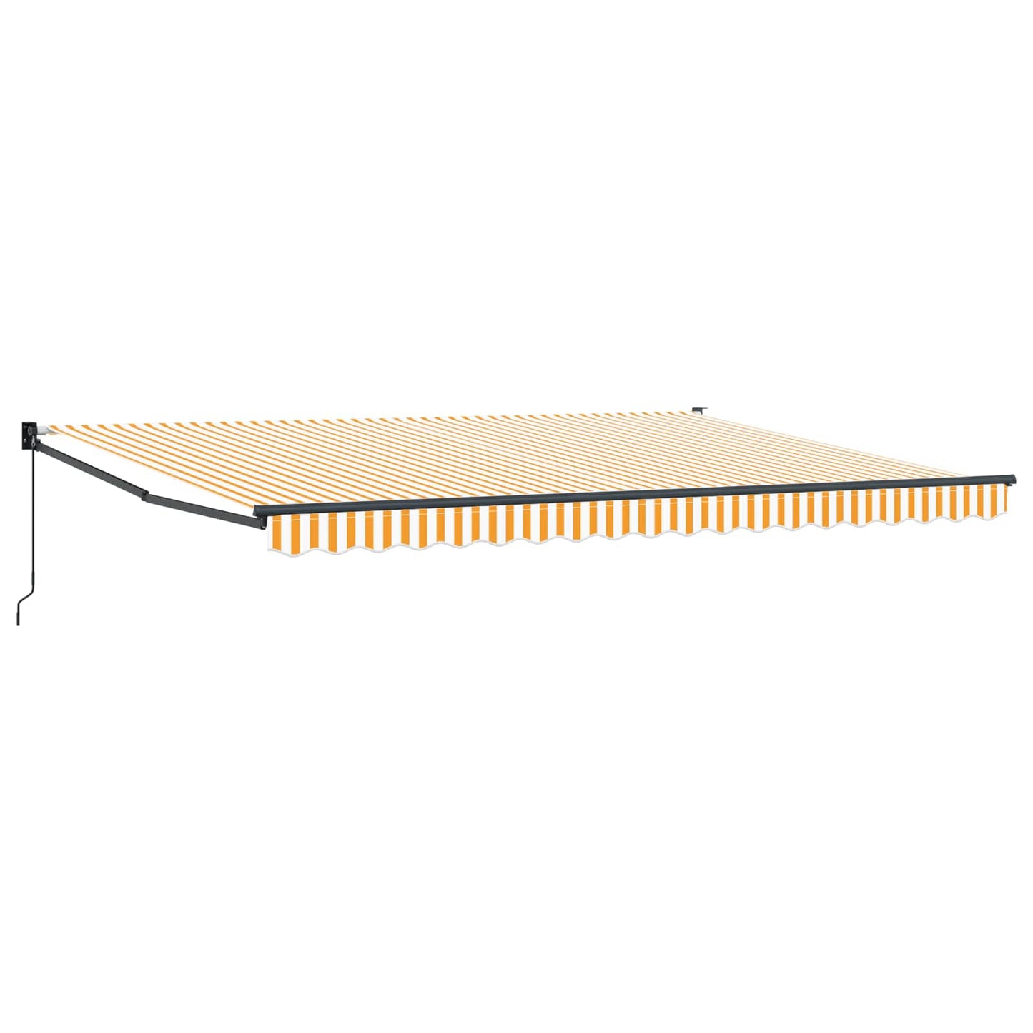 vidaXL Retractable Awning Yellow and white 4 x 2 m