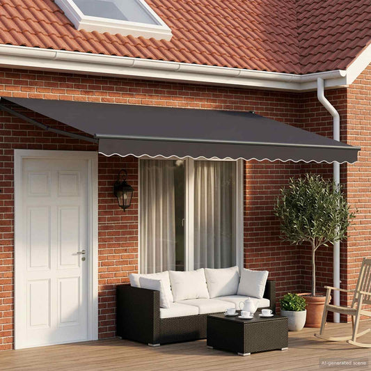 vidaXL Retractable Awning Anthracite 4 x 2 m