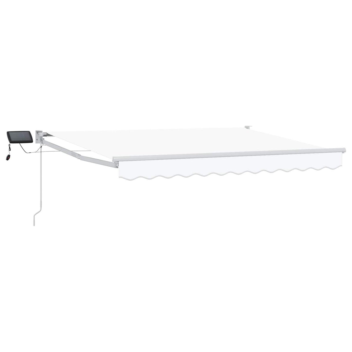 vidaXL Manual Retractable Awning with LEDs White 3 x 2 m