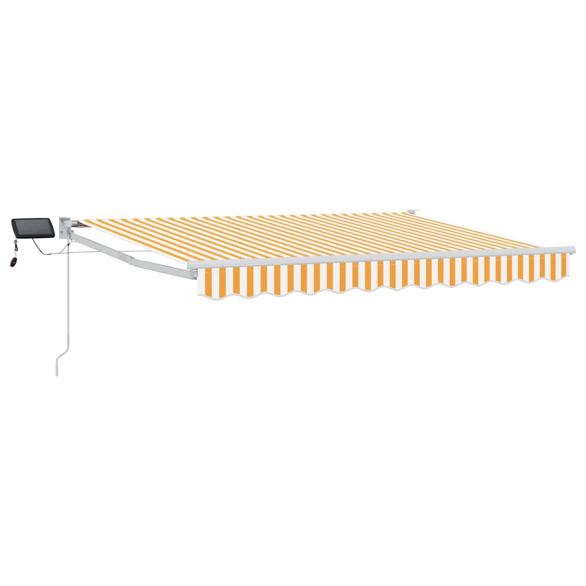 vidaXL Manual Retractable Awning with LEDs Yellow and White 3.5 x 2 m