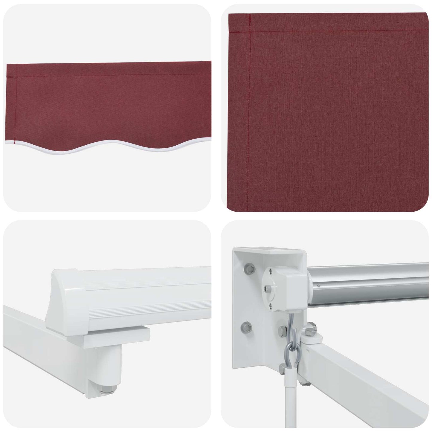 vidaXL Manual Retractable Awning with LEDs 3.5 x 2 m