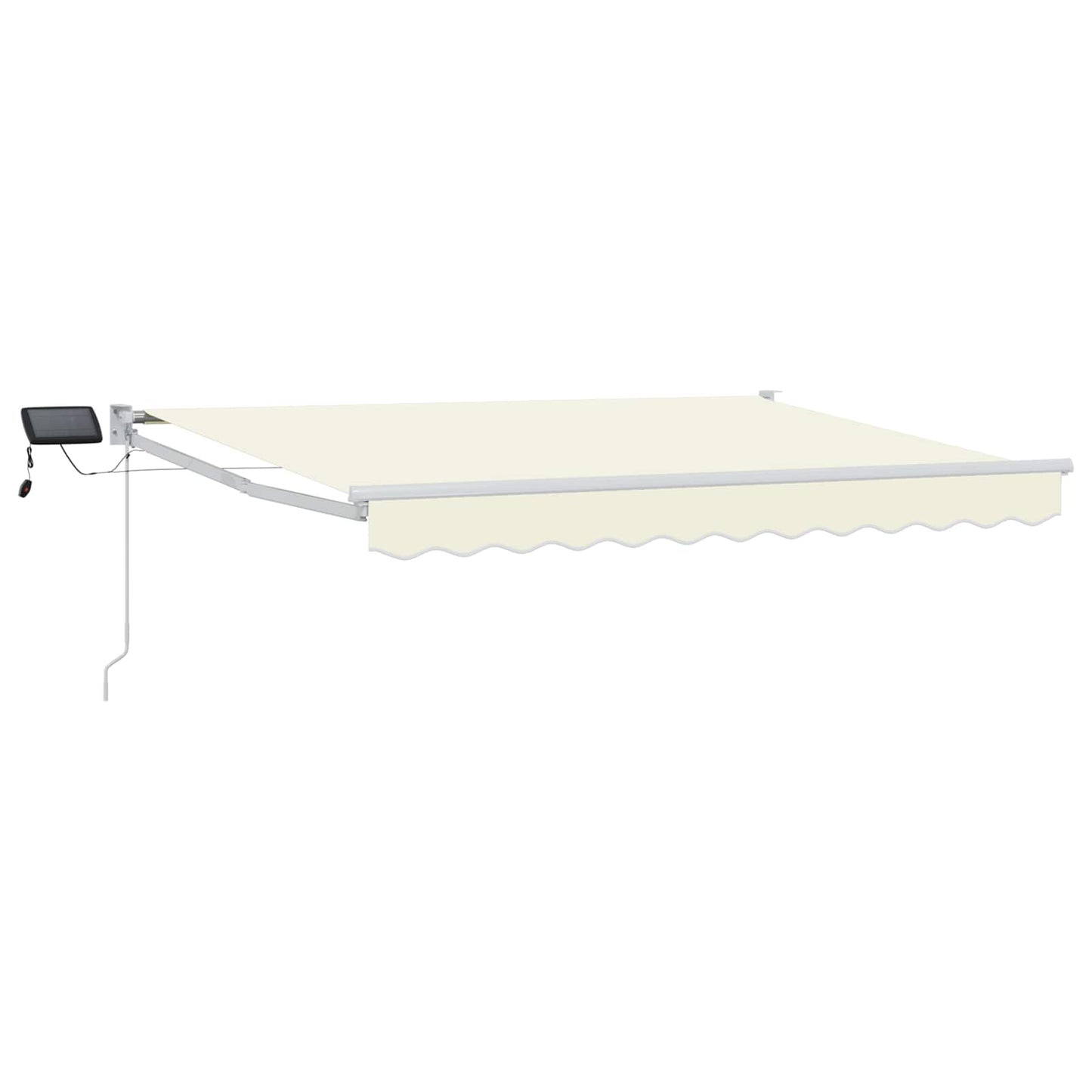 vidaXL Manual Retractable Awning with LEDs Cream and White 3 x 2.5 m