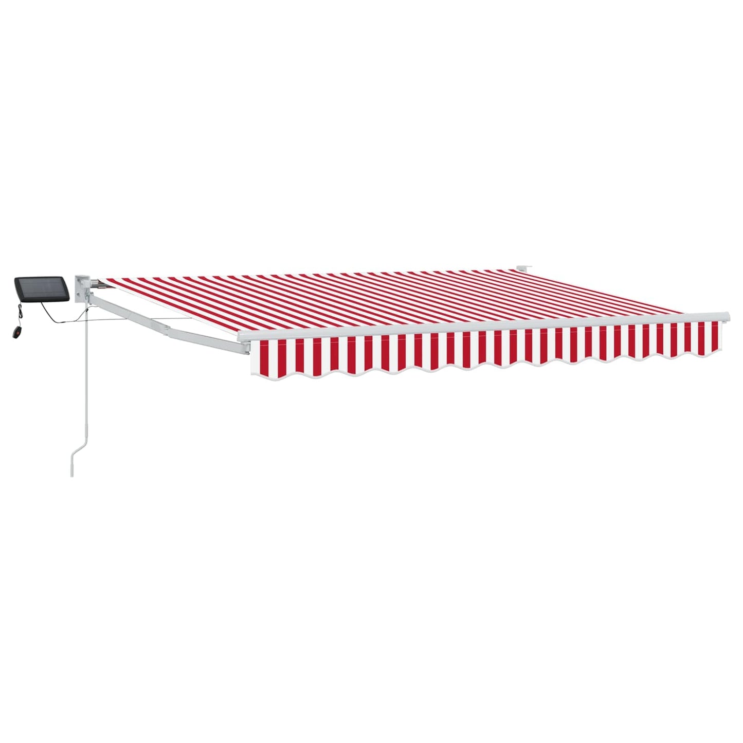 vidaXL Manual Retractable Awning with LEDs Red and White 3 x 2.5 m