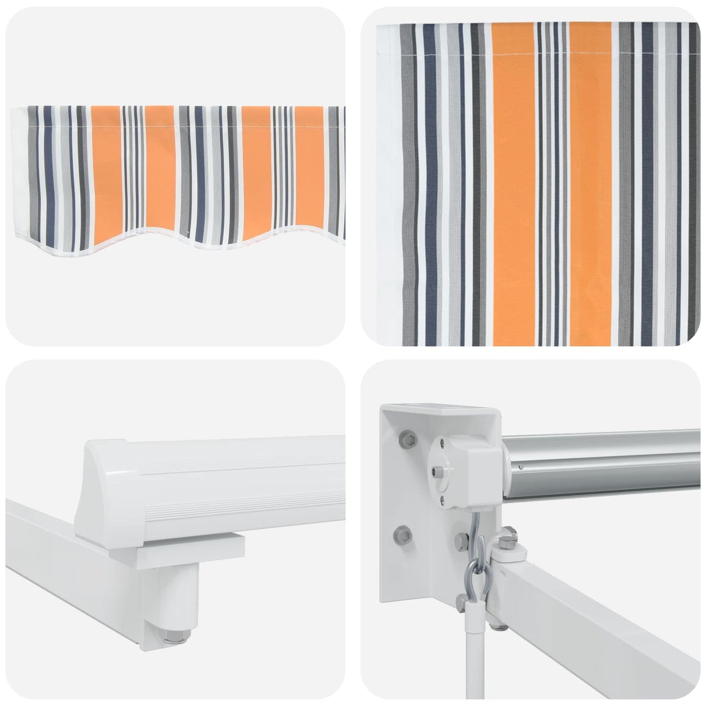 vidaXL Manual Retractable Awning with LEDs 3 x 2.5 m