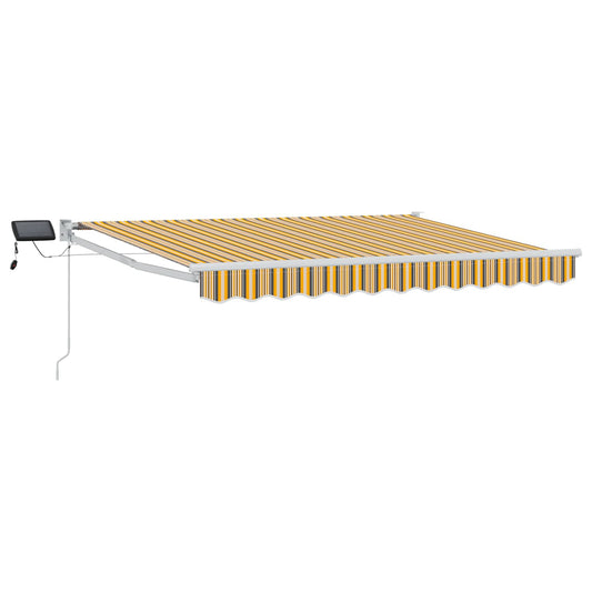 vidaXL Manual Retractable Awning with LEDs 3 x 2.5 m