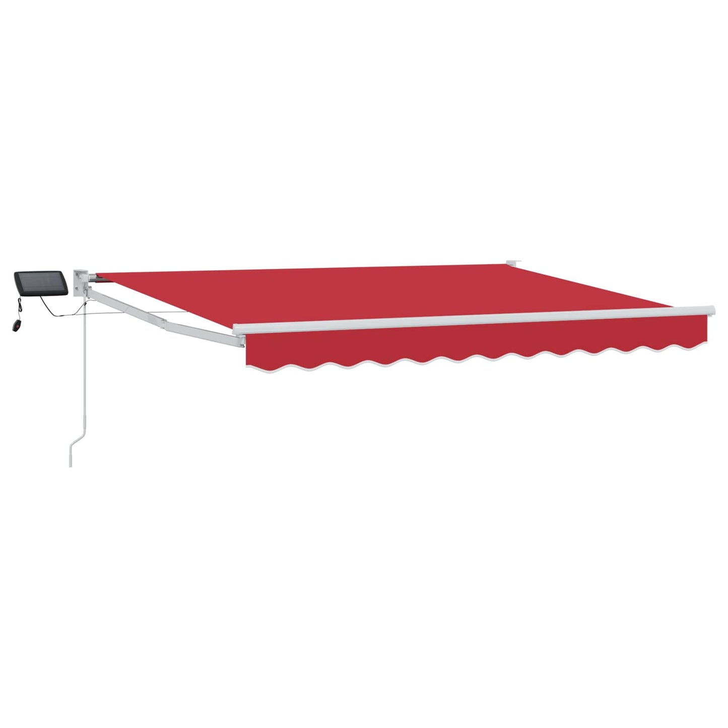 vidaXL Manual Retractable Awning with LEDs Red and White 3 x 2.5 m