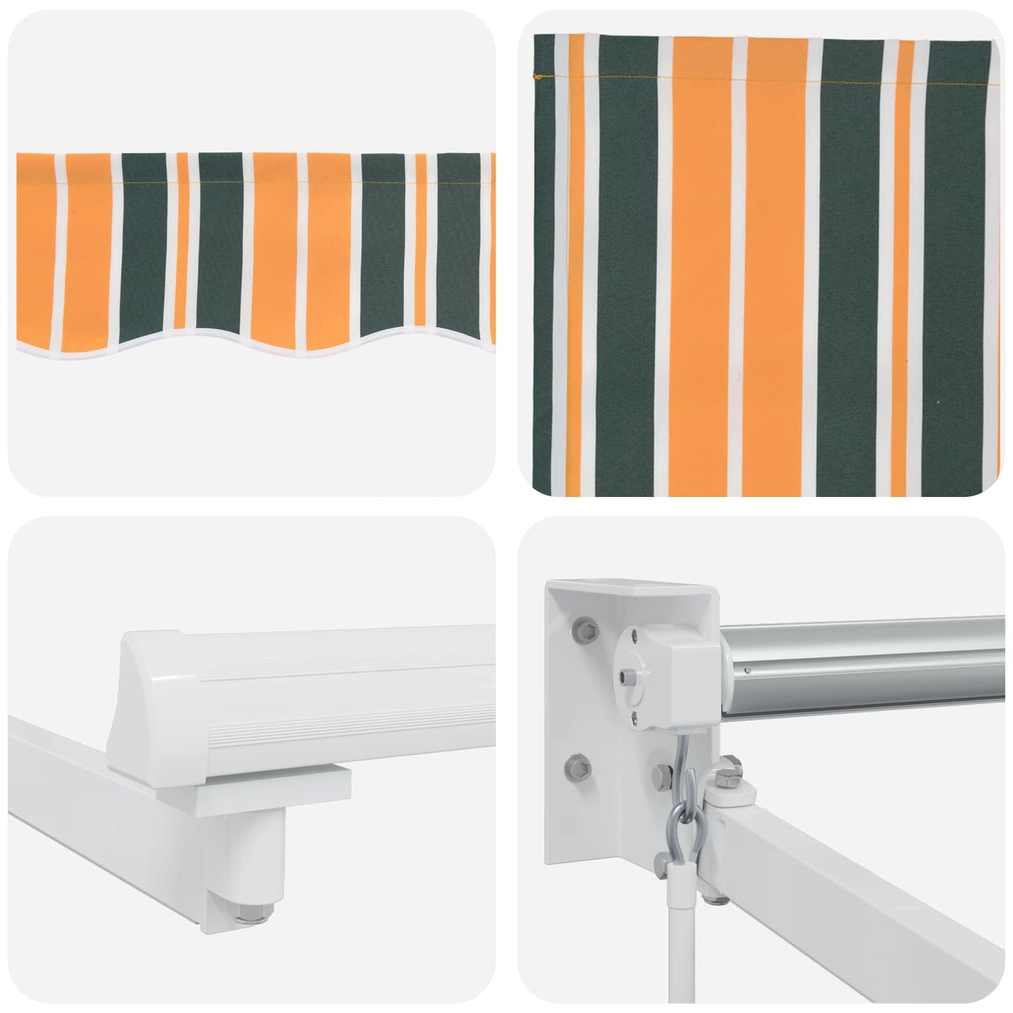 vidaXL Manual Retractable Awning with LEDs 3 x 2.5 m