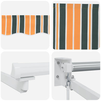 vidaXL Manual Retractable Awning with LEDs 3 x 2.5 m