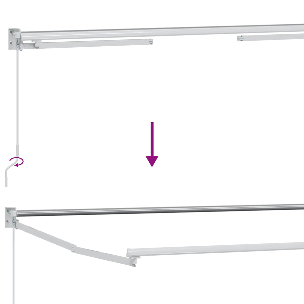 vidaXL Manual Retractable Awning with LEDs 3.5 x 2.5 m