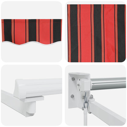 vidaXL Manual Retractable Awning with LEDs 3.5 x 2.5 m