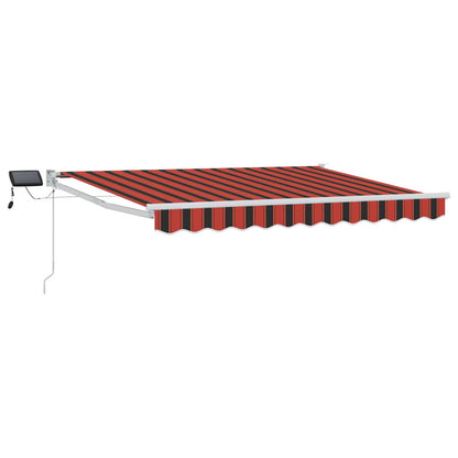 vidaXL Manual Retractable Awning with LEDs 3.5 x 2.5 m