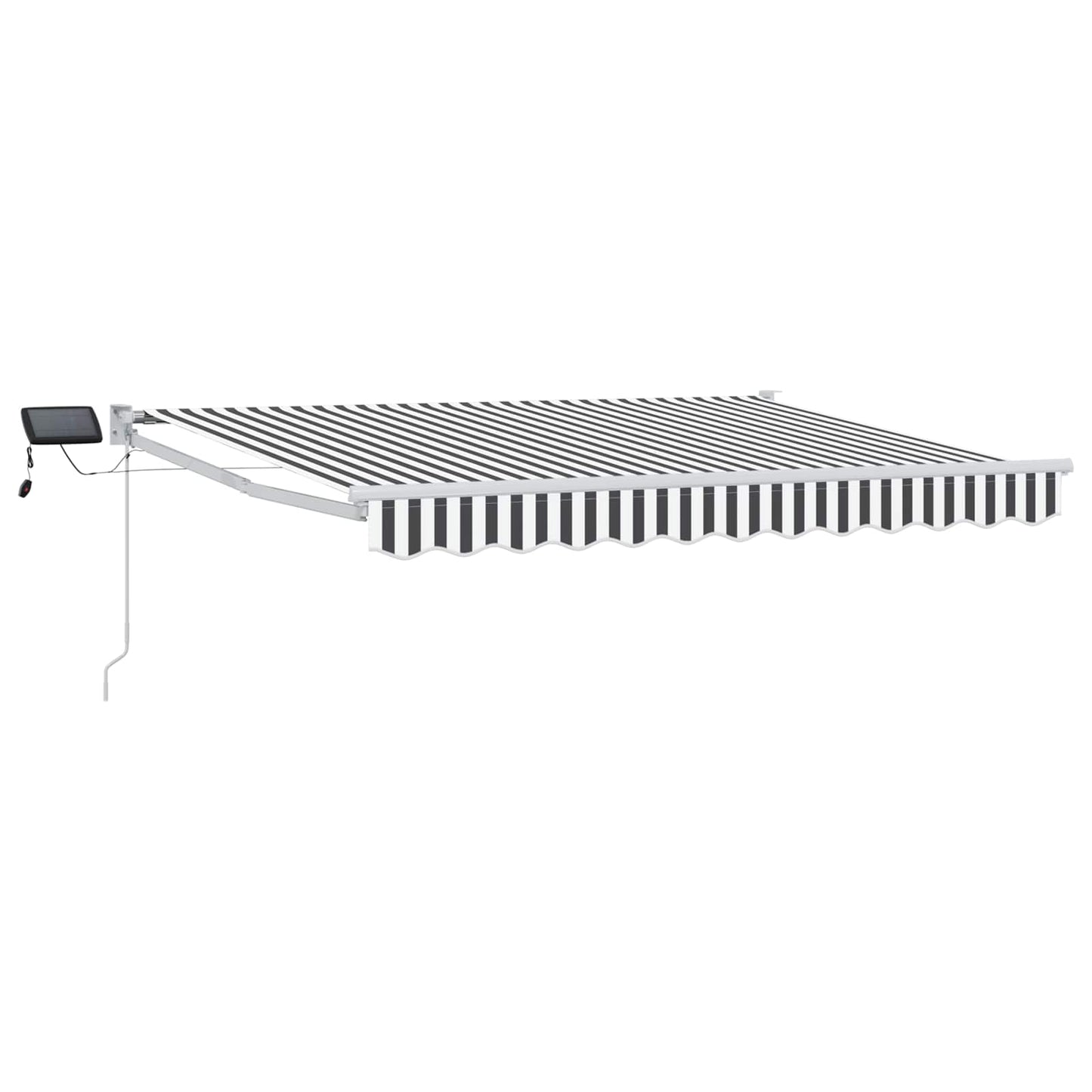 vidaXL Manual Retractable Awning with LEDs 3.5 x 2.5 m