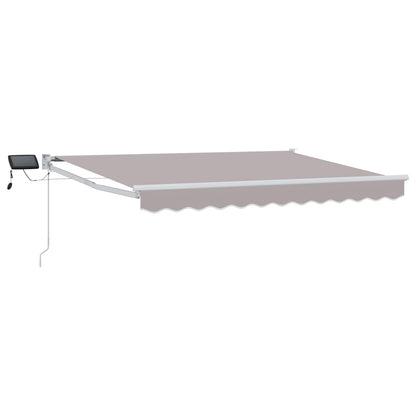 vidaXL Manual Retractable Awning with LEDs 3.5 x 2.5 m