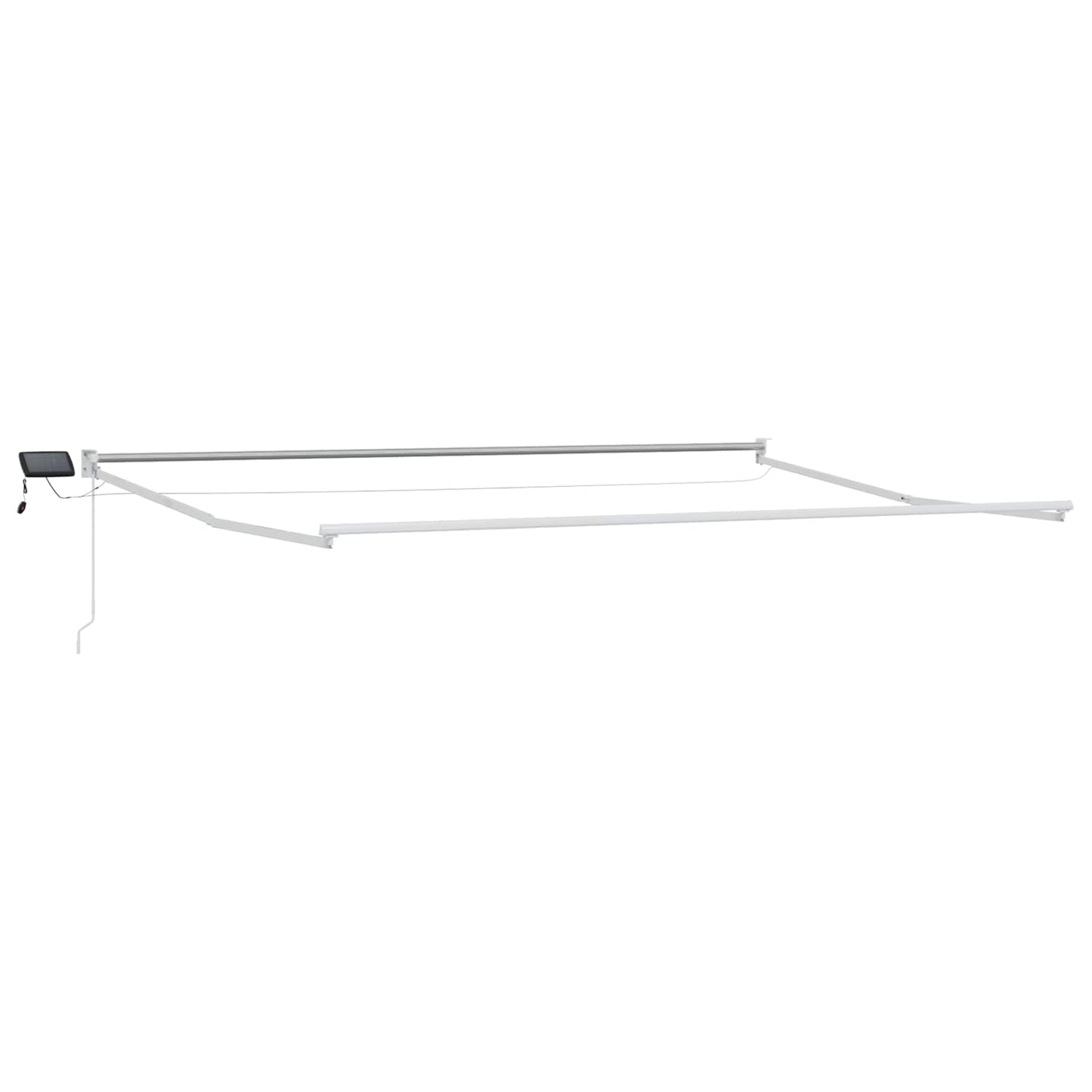 vidaXL Manual Retractable Awning with LEDs Blue and White 4 x 3 m