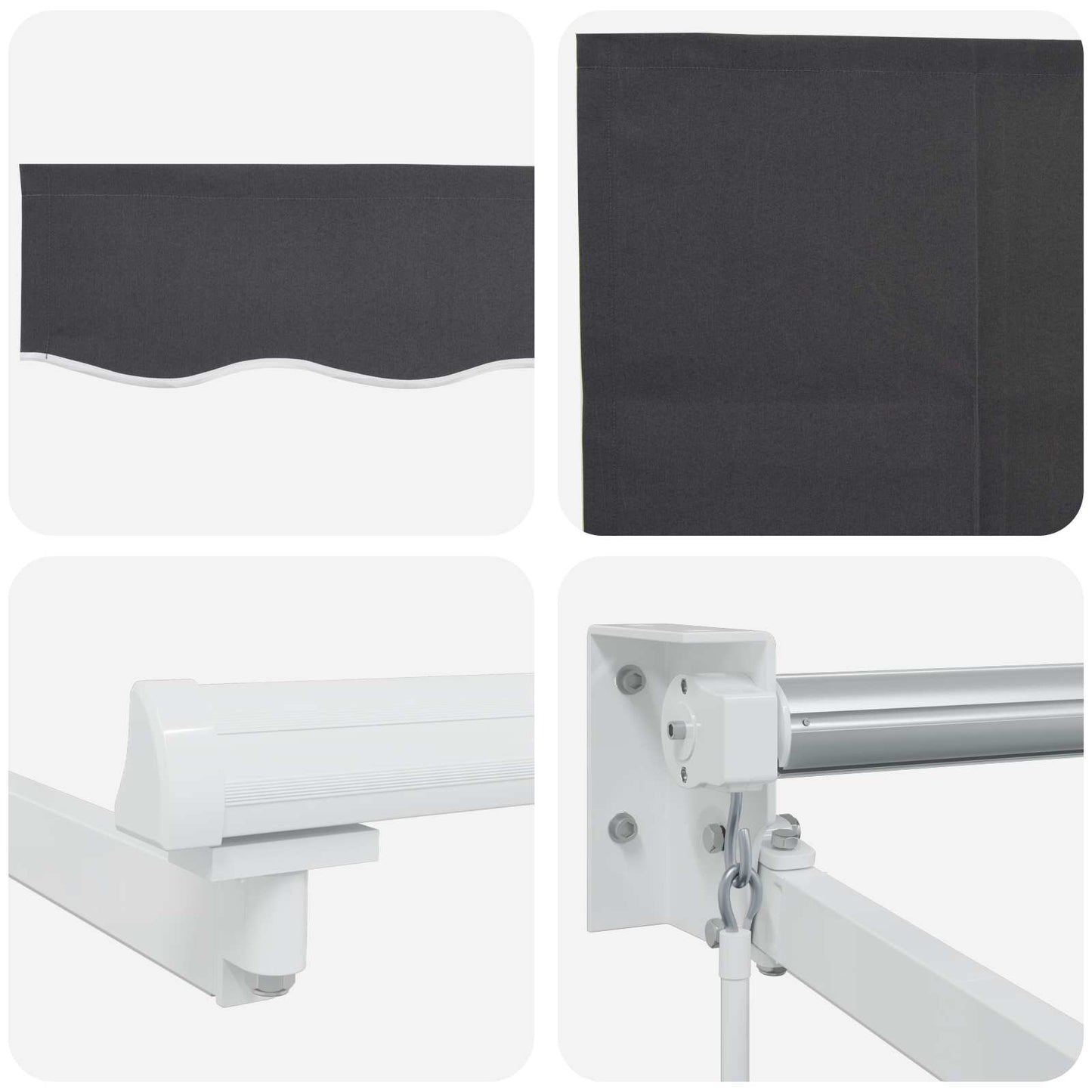 vidaXL Manual Retractable Awning with LEDs 4 x 3 m