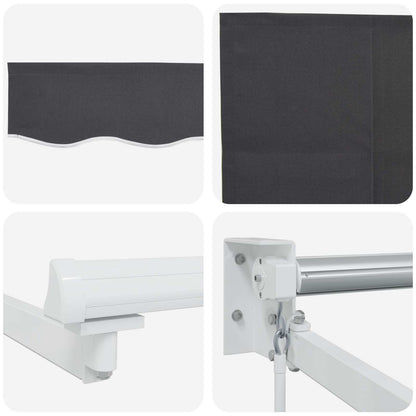 vidaXL Manual Retractable Awning with LEDs 4 x 3 m