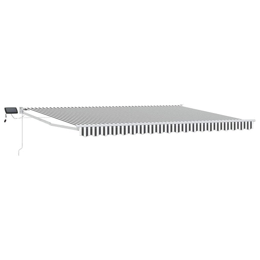 vidaXL Manual Retractable Awning with LEDs 4 x 3 m