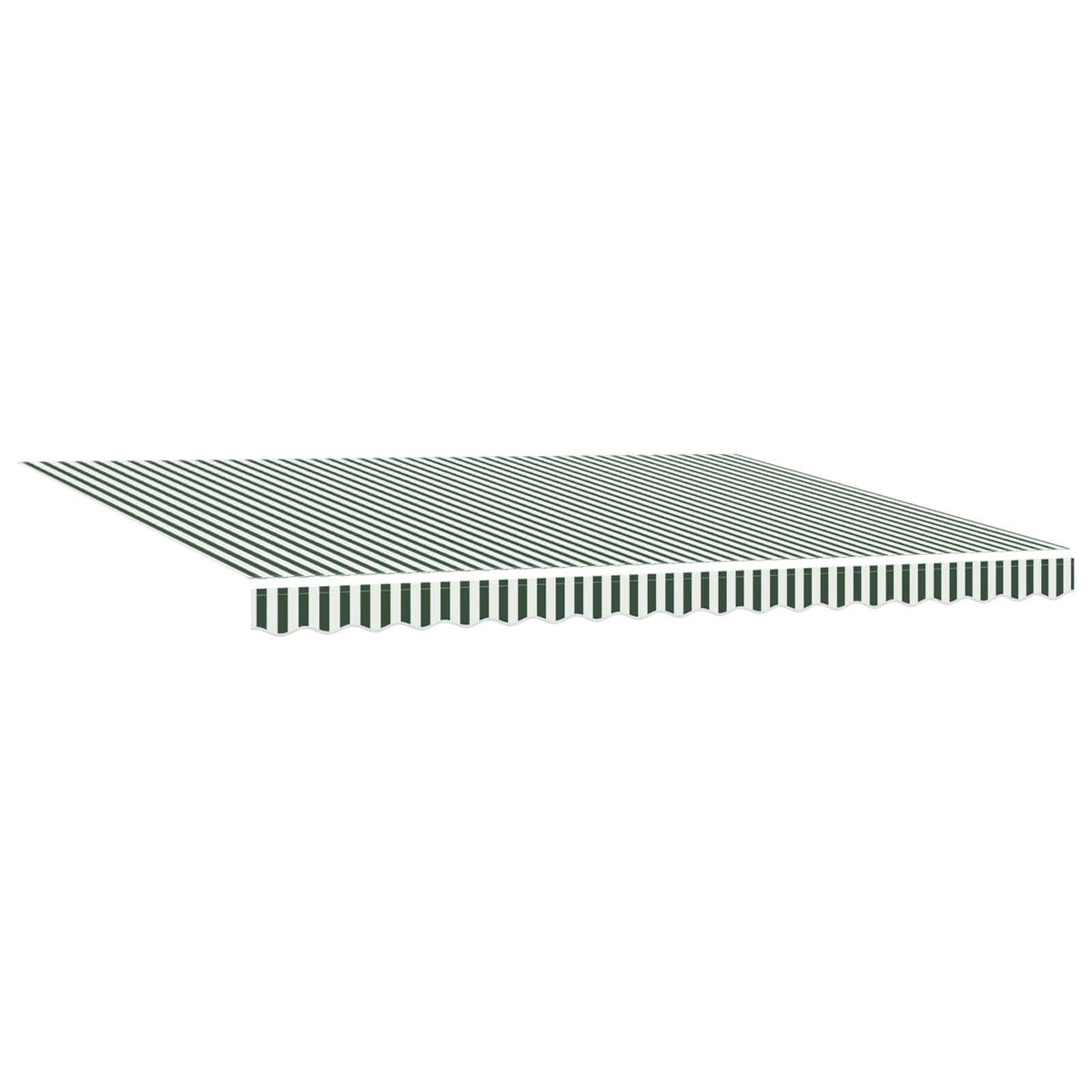 vidaXL Manual Retractable Awning with LEDs Green and White 4 x 3 m