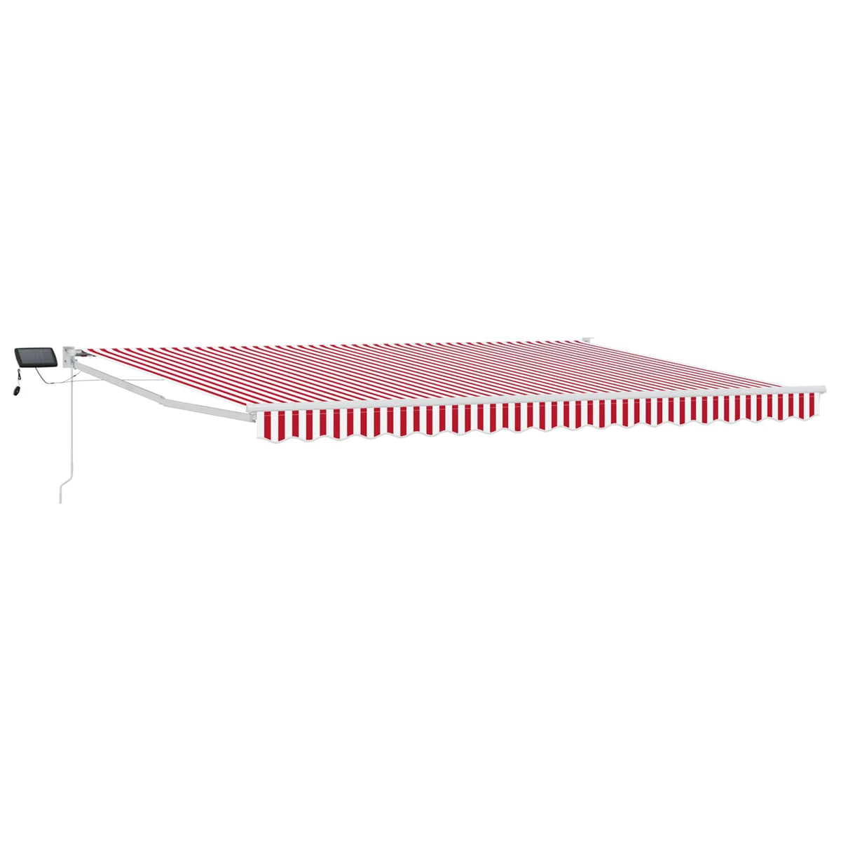 vidaXL Manual Retractable Awning with LEDs Red and White 4.5 x 3 m