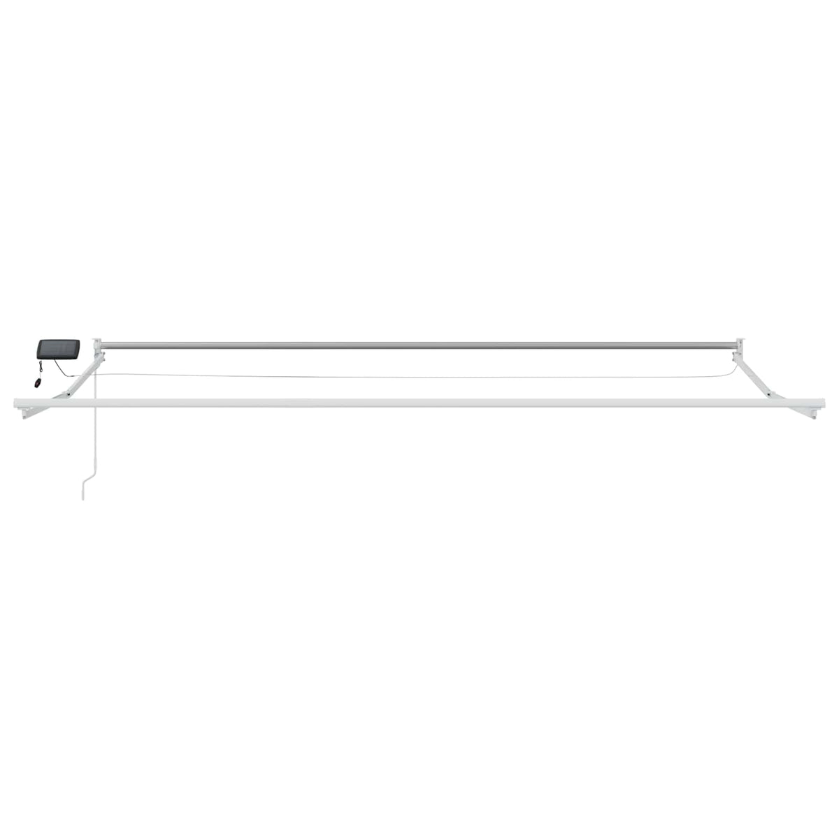 vidaXL Manual Retractable Awning with LEDs Red and White 4.5 x 3 m