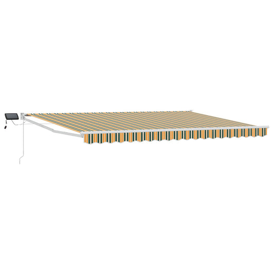 vidaXL Manual Retractable Awning with LEDs 4.5 x 3 m