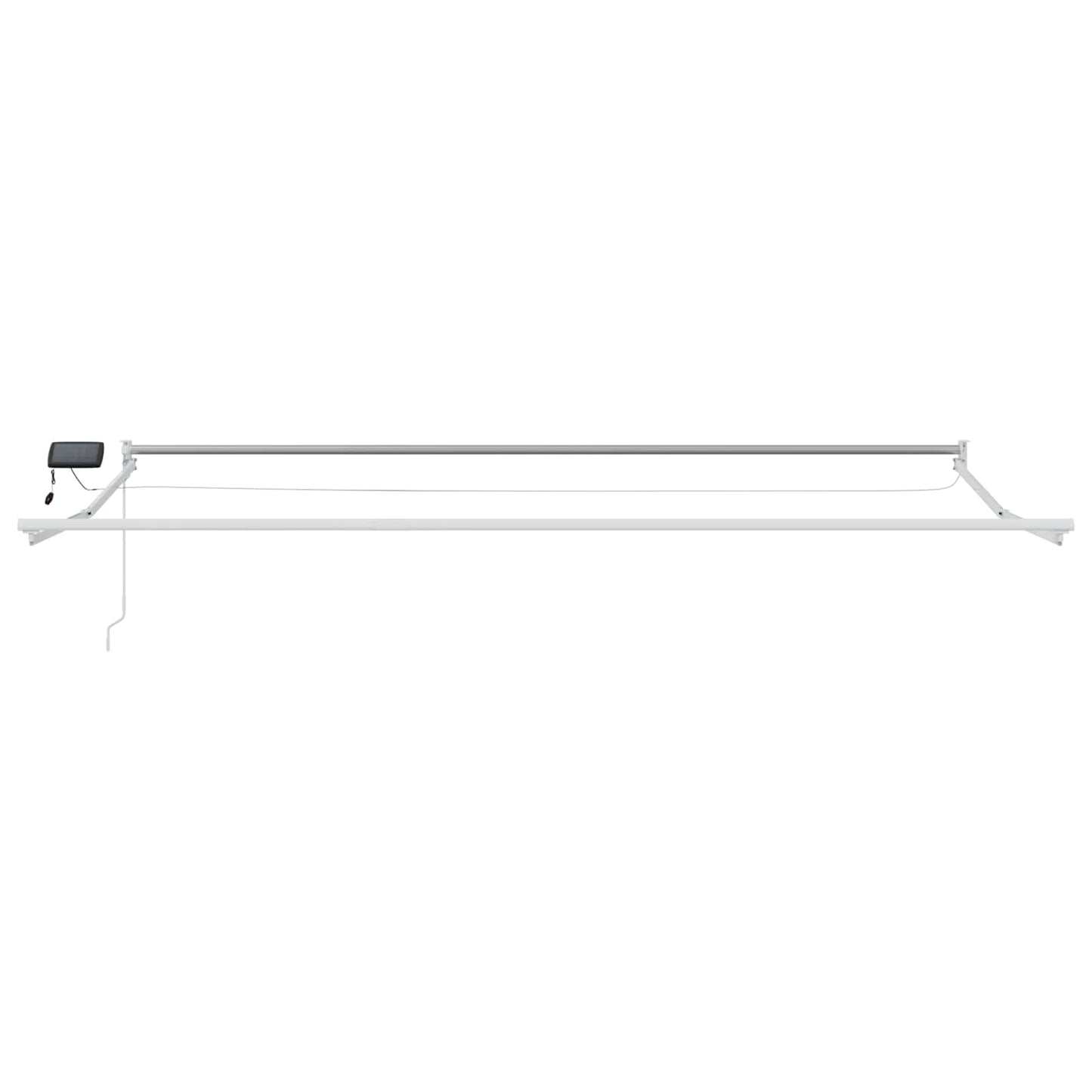 vidaXL Manual Retractable Awning with LEDs Orange and White 5 x 3 m
