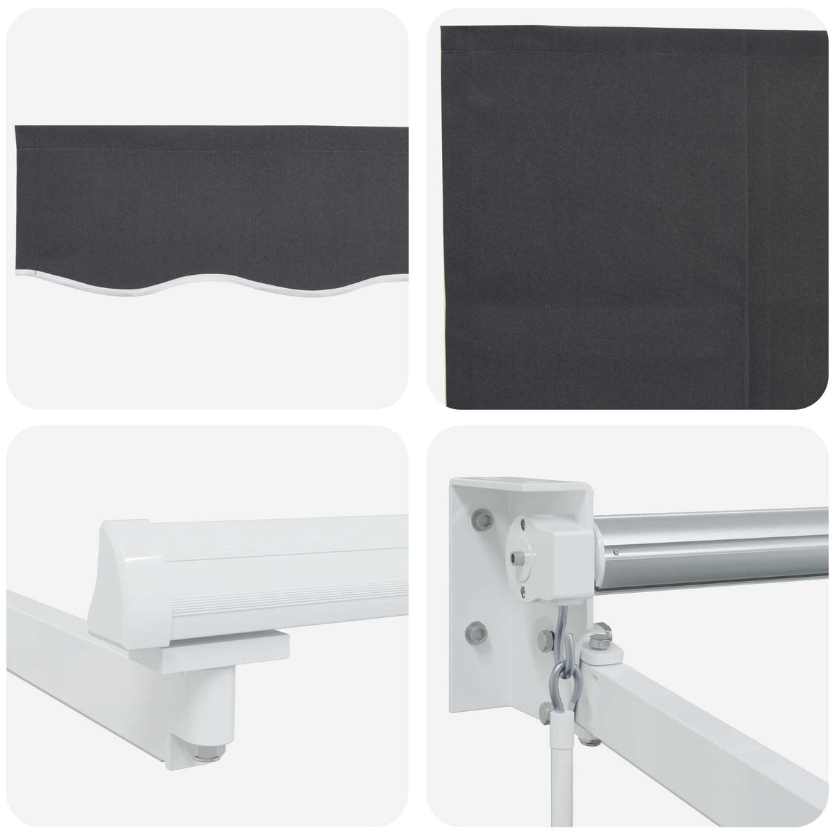 vidaXL Manual Retractable Awning with LEDs 5 x 3 m
