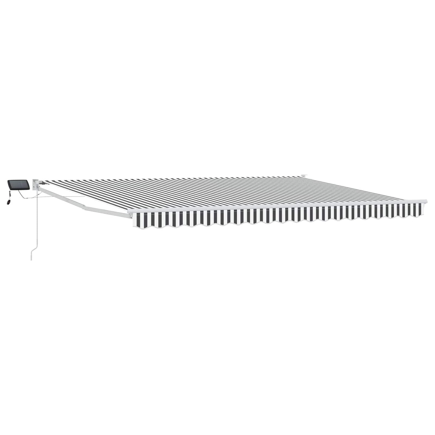 vidaXL Manual Retractable Awning with LEDs 5 x 3 m
