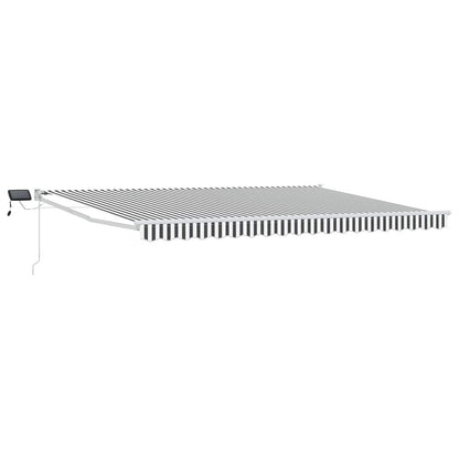 vidaXL Manual Retractable Awning with LEDs 5 x 3 m