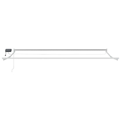 vidaXL Manual Retractable Awning with LEDs 5 x 3 m