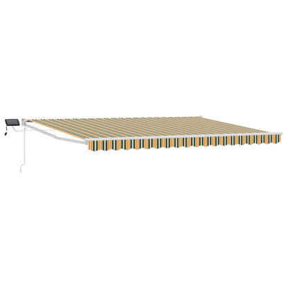 vidaXL Manual Retractable Awning with LEDs 5 x 3 m