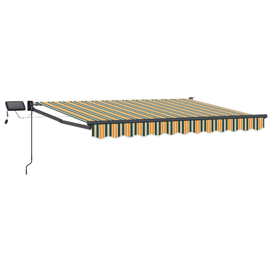 vidaXL Manual Retractable Awning with LEDs 2.5 x 2 m
