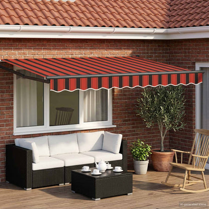 vidaXL Manual Retractable Awning with LEDs 3 x 2 m