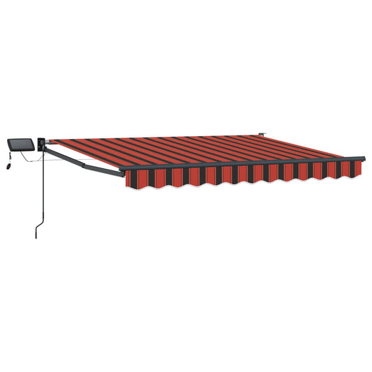 vidaXL Manual Retractable Awning with LEDs 3 x 2 m