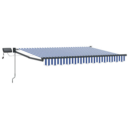 vidaXL Manual Retractable Awning with LEDs 3.5 x 2 m