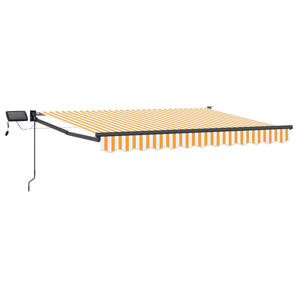 vidaXL Manual Retractable Awning with LEDs 3.5 x 2 m