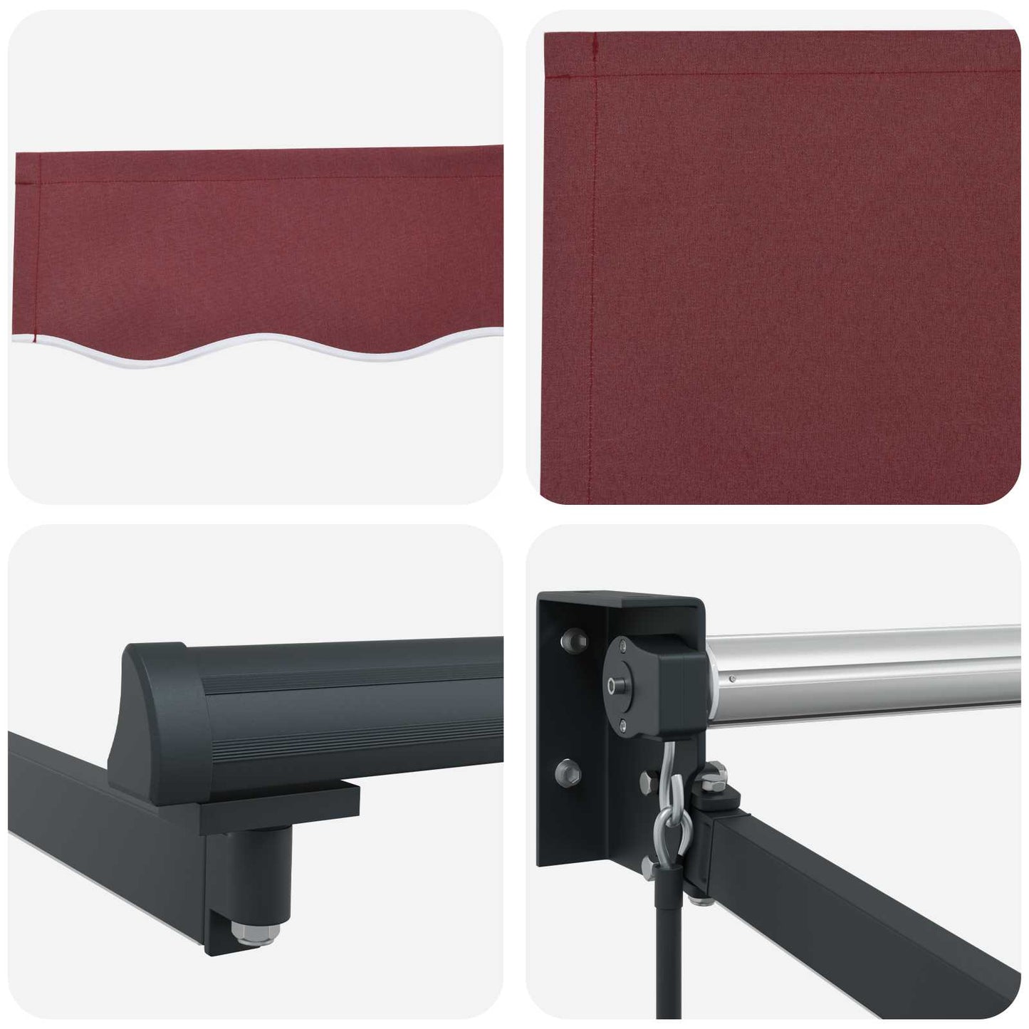 vidaXL Manual Retractable Awning with LEDs 3.5 x 2 m