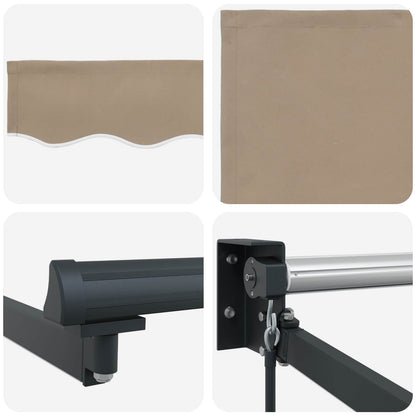 vidaXL Manual Retractable Awning with LEDs 3.5 x 2 m