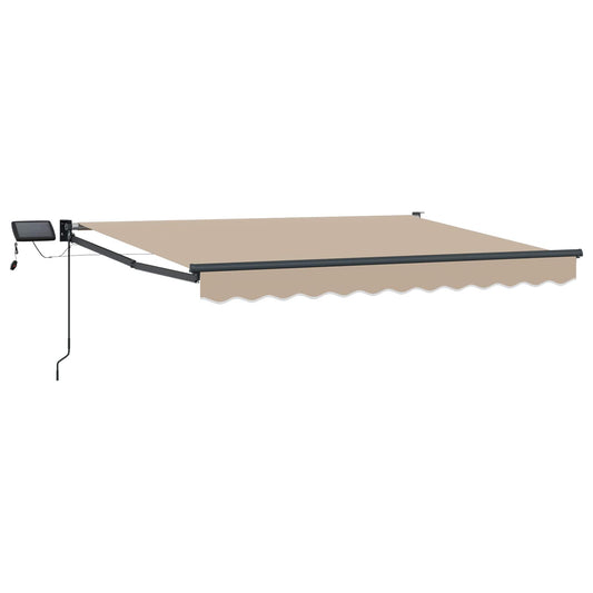 vidaXL Manual Retractable Awning with LEDs 3.5 x 2 m