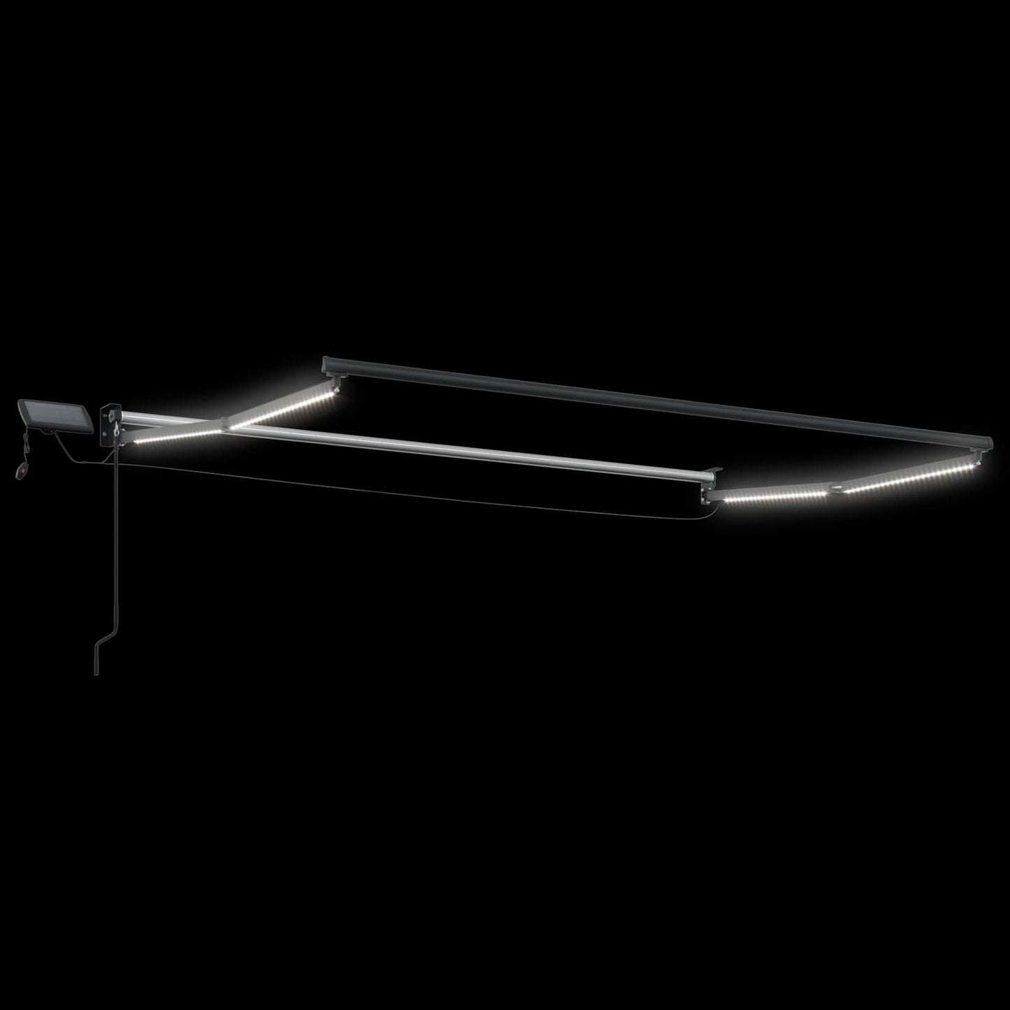vidaXL Manual Retractable Awning with LEDs 3.5 x 2 m