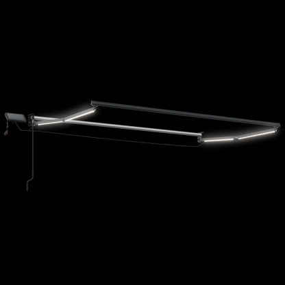 vidaXL Manual Retractable Awning with LEDs 3.5 x 2 m